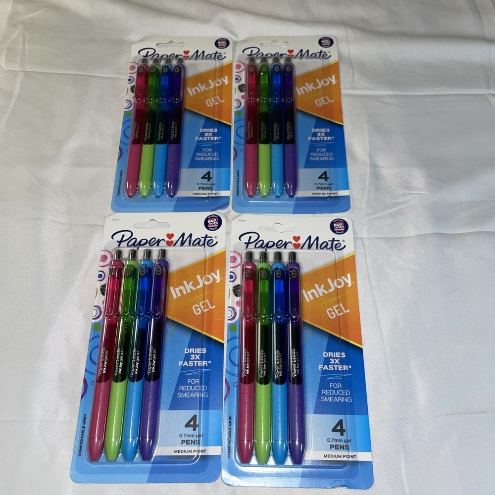 Paper Mate InkJoy Gel Pens 0.7mm Medium Point Assorted Colors‎ 4 Packs of 4